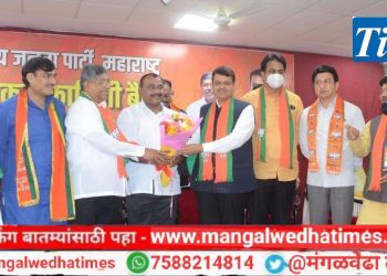 राष्ट्रवादीचा पराभव करणाऱ्या समाधान आवताडेंचा भाजप कार्यकारिणीत सत्कार; जनतेला महाविकासआघाडी मान्य नाही