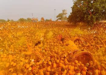 नयनरम्य! गुरु-शिष्य पालखी भेट सोहळ्यात भक्तीमय वातावरणात भंडारा, लोकरची उधळण; शेतकऱ्यांना येणार चांगले दिवस; पुजाऱ्यांनी वर्तवली ‘ही’ भाकणुक