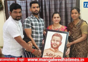 सरकार प्रेम! मंगळवेढ्यातील युवकाने रक्ताने रेखाटले सिध्देश्वर आवताडे यांचे चित्र; निष्ठा आणि प्रेम बघून आवताडे देखील झाले भावुक