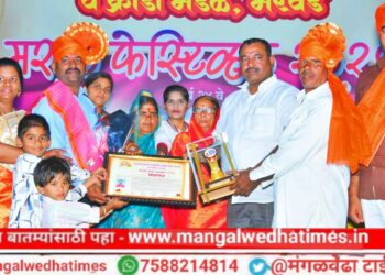 अर्थतज्ञ प्रा.डॉ.संतोष सुर्यवंशी यांना आमदार आवताडे यांच्या हस्ते पुरस्कार प्रदान; मरवडे फेस्टीव्हलमुळे गावचा लौकिक सर्वदूर  आ.आवताडेंचे गौरवोदगार