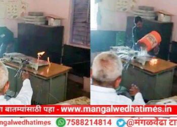 मोठी बातमी! मतदाराने EVM मशीनवर पेट्रोल टाकून लावली काडी; सोलापुर जिल्ह्यात खळबळजनक घटना