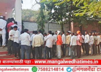 पंढरपूर-मंगळवेढा मतदान केंद्राबाहेर रात्री ८ वाजेपर्यंत मतदारांच्या लांबच लांब रांगा; कार्यकर्त्यांकडून नेत्यांना गावातील रिपोर्ट
