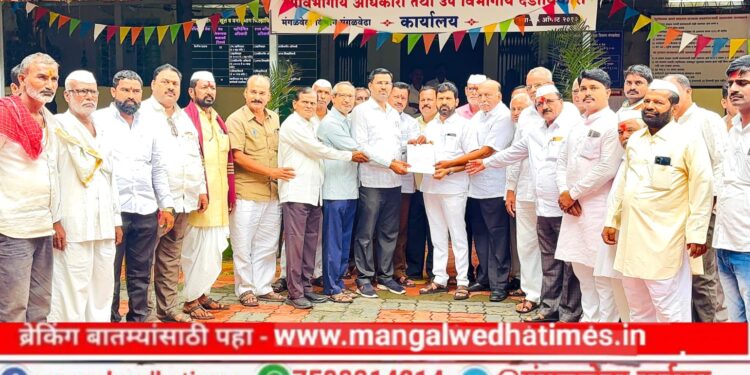 अतिवृष्टीमुळे नुकसान झालेल्या शेतकऱ्यांना सरसकट नुकसान भरपाई द्या, मंगळवेढा तालुक्यात ओला दुष्काळ जाहीर करा; राष्ट्रवादी काँग्रेस पक्ष शरदचंद्र पवार पक्षाची मागणी