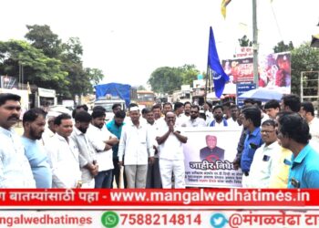 मंगळवेढ्यात बहुजनांचा संताप उसळला, भरचौकात माजी मंत्री लक्ष्मण ढोबळे यांचा केला निषेध; शासनाने ढोबळे यांच्यावर कठोर कारवाई करावी, अन्यथा तीव्र आंदोलन छेडणार दिला इशारा